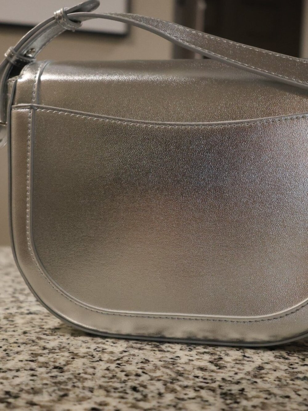 Loft Silver Metallic Crossbody Bag - Picture 7 of 13